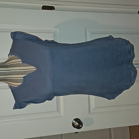 RETROLOGY WOMEN WASHED DENIM STYLE SLEEVELESS TEE TOP SIZE S/P - Picture 2 of 10